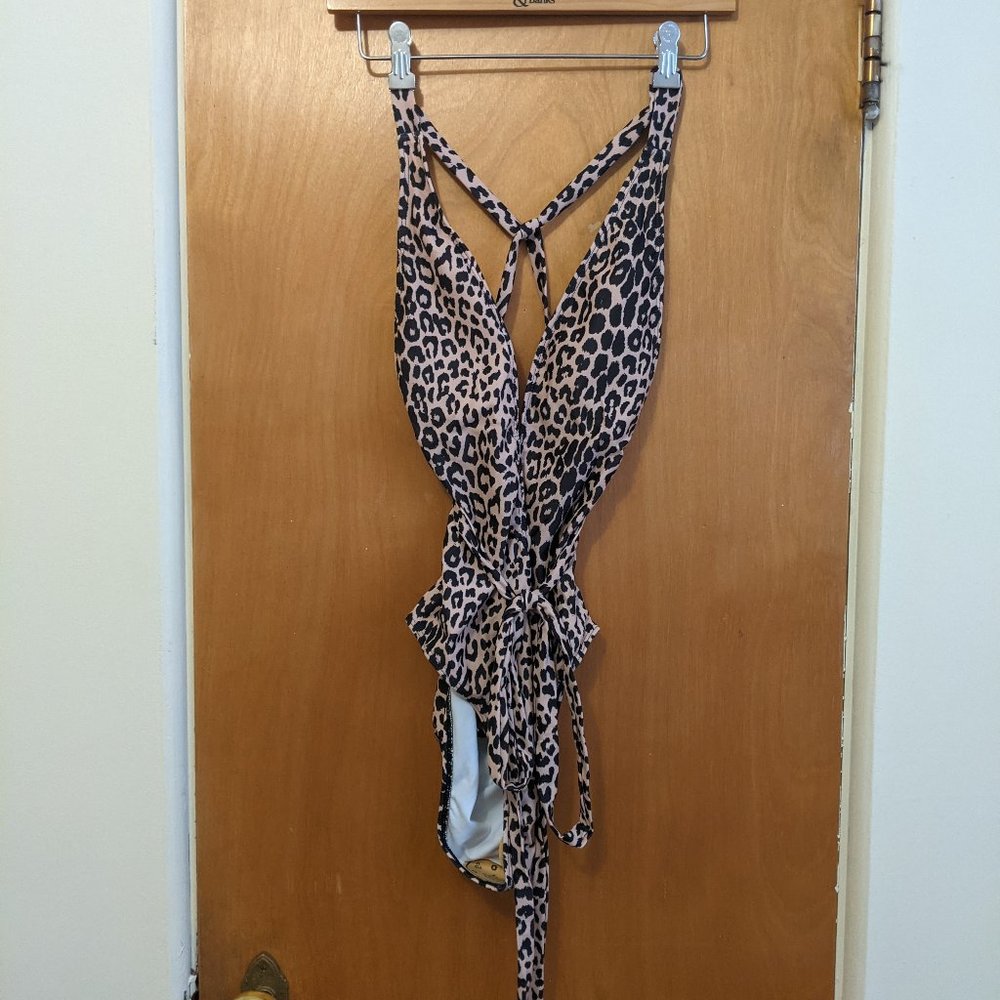 Leopard Print One-piece Bathing Suit